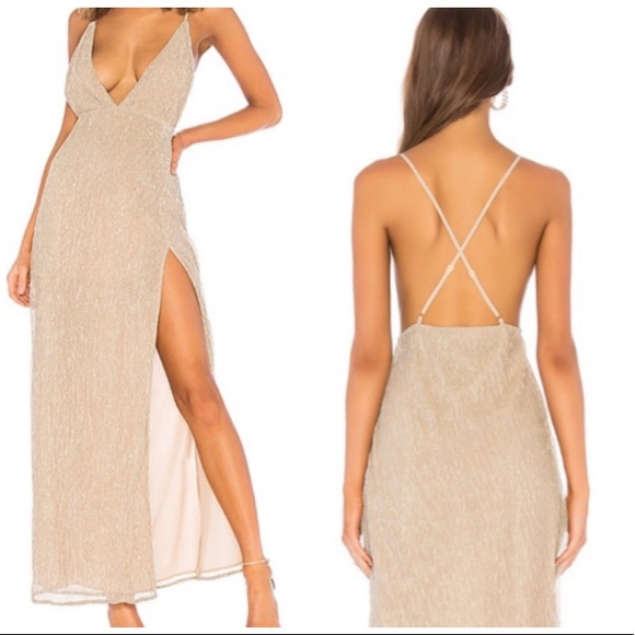 hailee high slit maxi dress